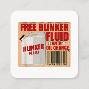Blinker Fluid Idiot Gag cadeau shirt voor Mechanic Vierkante Visitekaartje