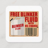 Blinker Fluid Idiot Gag cadeau shirt voor Mechanic Vierkante Visitekaartje (Achterkant)