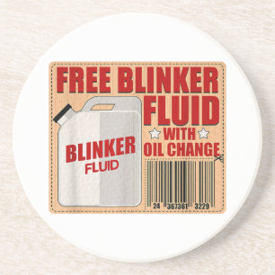Blinker Fluid Idiot Gag cadeau shirt voor Mechanic Zandsteen Onderzetter