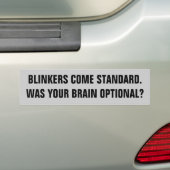 Blinkers zijn standaard - Remmen zijn optioneel Bumpersticker (Op auto)