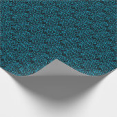 Blinking Pixels Pattern 01.LBlue. Zwart BG Cadeaupapier (Hoek)