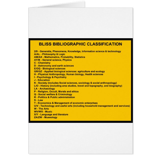 Bliss Bibliographic Classification System (Voorkant)