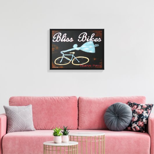 Bliss Bikes Wrapped Canvas by Biddybrain (Insitu (Woonkamer))