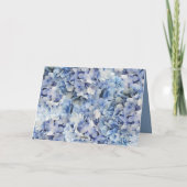 Bliss Blue Hydrangea Wedding Bedankt Bericht Kaart (Achterkant)