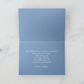 Bliss Blue Hydrangea Wedding Bedankt Bericht Kaart (Binnen)