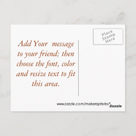 Bliss Briefkaart-pas aan Briefkaart (Achterkant)