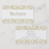 Bliss Chic Damask Floral Visitekaartje (Voorkant / Achterkant)