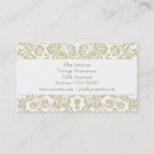 Bliss Chic Damask Floral Visitekaartje (Achterkant)