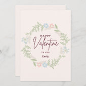 Bliss elegante flora Valentijnsdag Kaart (Voorkant / Achterkant)