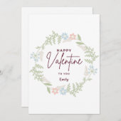 Bliss elegante flora Valentijnsdag Kaart (Voorkant / Achterkant)