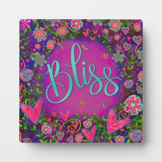 Bliss  Floral Whimsical Inspiration Ezel Fotoplaat (Voorkant)