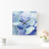 Bliss hydrangea wall klok blauw aqua periwinkle (Huis)