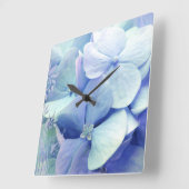 Bliss hydrangea wall klok blauw aqua periwinkle (Hoek)