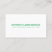 Bliss Lawncare Visitekaartje (Achterkant)