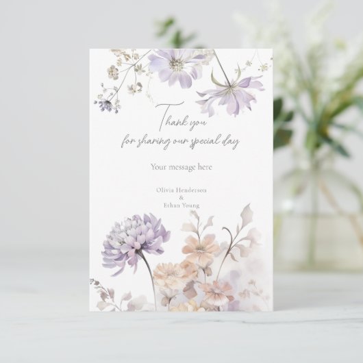 Bliss - Lila en Lavendel Bedankt (Staand voorkant)