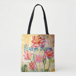 Bliss Lotus Floral Art over Tas afdrukken