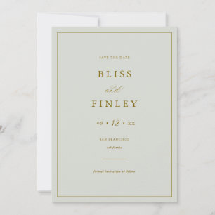 BLISS Minimaal Save The Date Minimaal Huwelijkskaa