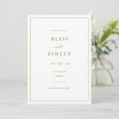 BLISS Minimaal Save The Date Minimaal Huwelijkskaa (Staand voorkant)
