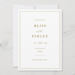 BLISS Minimaal Save The Date Minimaal Huwelijkskaa