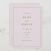 BLISS Minimaal Save The Date Minimaal Huwelijkskaa (Voorkant / Achterkant)