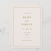 BLISS Minimal Sla de datum Minimal Wedding Kaart (Voorkant / Achterkant)