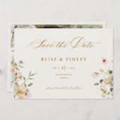 BLISS Pastel Save The Date Minimal Huwelijkskaart (Voorkant / Achterkant)