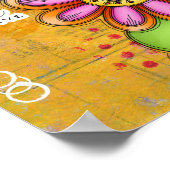 Bliss Positief denkend Poster van de strijkbloem (Hoek)