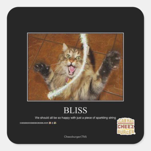 Bliss Vierkante Sticker (Voorkant)