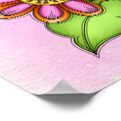 Bliss Waterverf Doodle Flower Poster (Hoek)