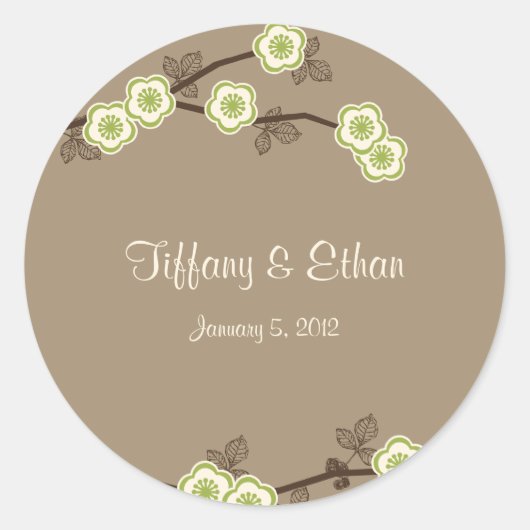 Blissed Blossoms Favor / Cadeau Label Stickers (Voorkant)