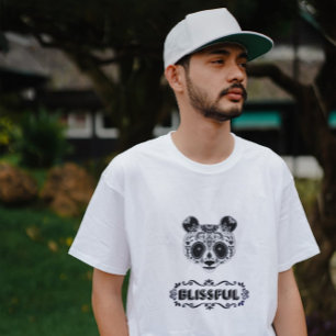 BLISSFUL 3d tekst ontwerp T-shirt