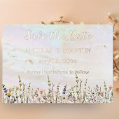 Blissful Blooms Bruiloft Bewaar de datum kaart