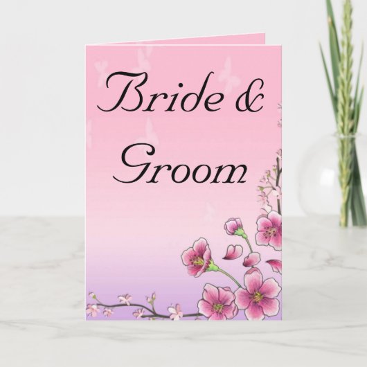 Blissful Blossom Whimsical Wedding personaliseren Kaart (Voorkant)
