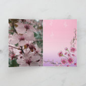 Blissful Blossom Whimsical Wedding personaliseren Kaart (Binnen)