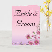 Blissful Blossom Whimsical Wedding personaliseren Kaart (Gele Bloem)
