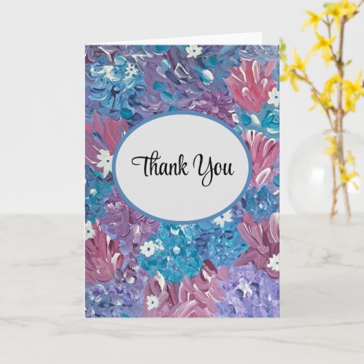 Blissful Blue Dank je wel Kaart (Gele Bloem)