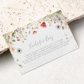 Blissful Boho Wildflower Baby Shower Book Request Informatiekaartje
