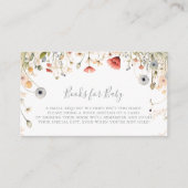 Blissful Boho Wildflower Baby Shower Book Request Informatiekaartje (Voorkant)