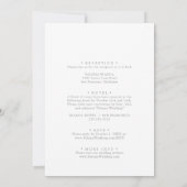 Blissful Boho Wildflower Front & Back Wedding  Kaart (Achterkant)