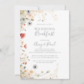 Blissful Boho Wildflower Huwelijksontbijt Kaart (Voorkant)