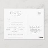 Blissful Boho Wildflower Menu Choice RSVP Postcard (Achterkant)