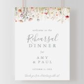 Blissful Boho Wildflower Rehearsal Dinner Welcome  Poster