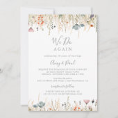Blissful Boho Wildflower We Do Again Vow Renewal Kaart (Voorkant)