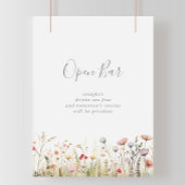  Blissful Boho Wildflower Wedding Open Bar  Poster