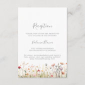 Blissful Boho Wildflower Wedding Reception  Informatiekaartje (Voorkant)