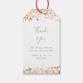 Blissful Boho Wildflower Wedding Thank You Cadeaulabel (Voorkant)