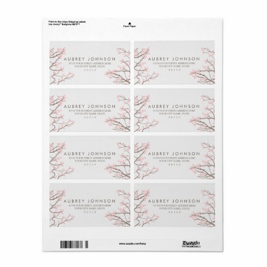 Blissful Branches Adresetiketten Etiket (Full Sheet)