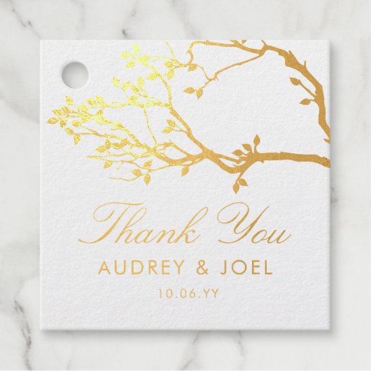 Blissful Branches Wedding Bedankjes Labels (Voorkant)