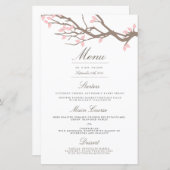 Blissful Branches Wedding Dinner Menu (Voorkant / Achterkant)