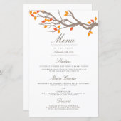 Blissful Branches Wedding Dinner Menu (Voorkant / Achterkant)